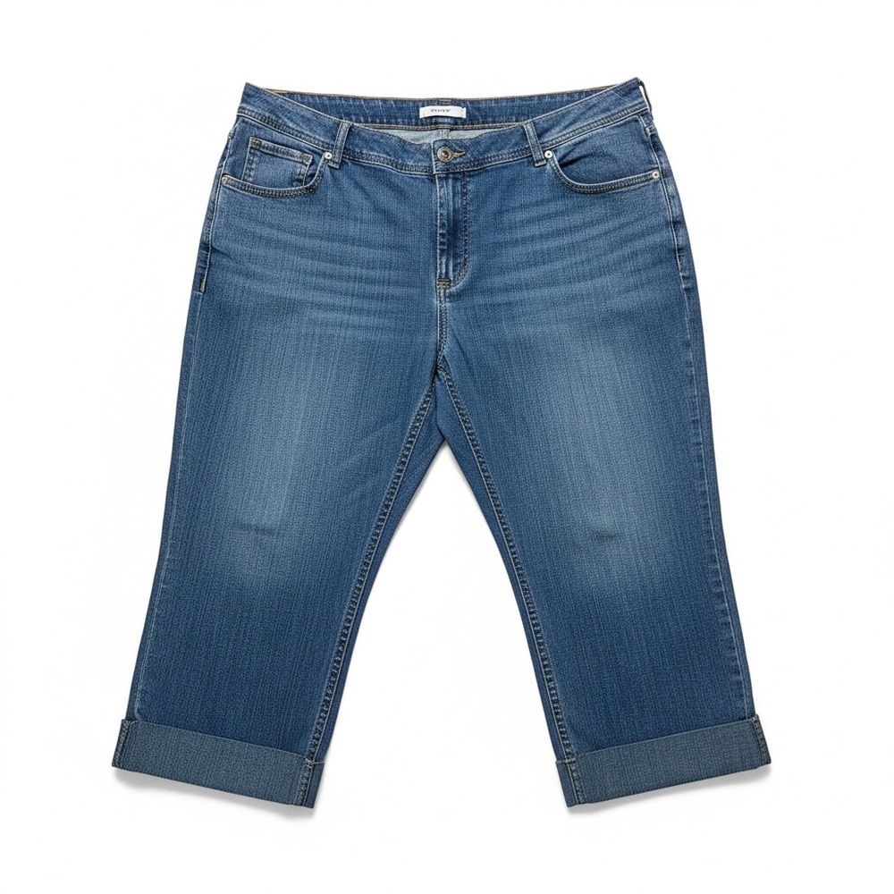 Lee Riders Women’s Cropped Denim Capri Jeans – Size 24W | Relaxed Fit - Picture 5 of 5